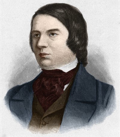 Portret Roberta Schumanna (1810-1856), niemieckiego kompozytora. na podstawie rysunku Mengla. autorstwa Unknown artist