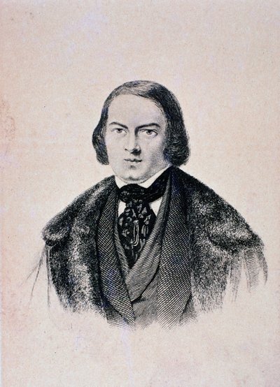 Portret Roberta Schumanna (rycina autorstwa Unknown artist