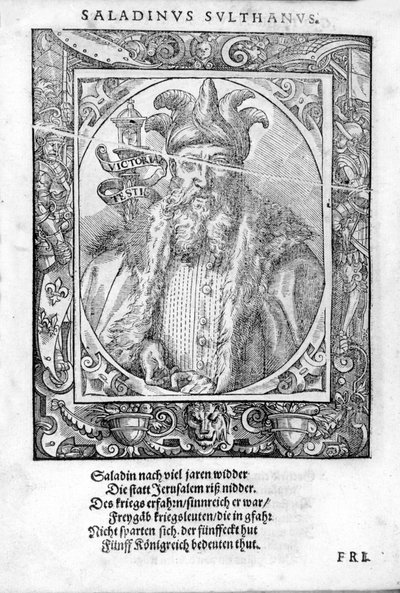 Portret F. Saldina (1138-1193) (Salih Al Din Yusuf Al Ayyubi (Al Ayoubi). autorstwa Unknown artist