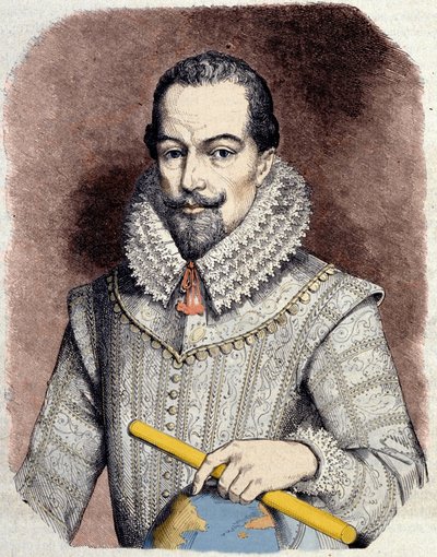 Portret Sir Waltera Raleigha (1552-1618), angielskiego dworzanina, nawigatora i pisarza. autorstwa Unknown artist