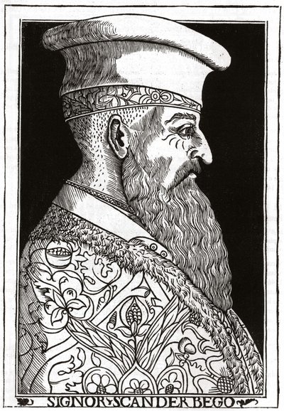 Portret Skanderbega (lub Scanderbega) (1403-1468), albański warman. autorstwa Unknown artist