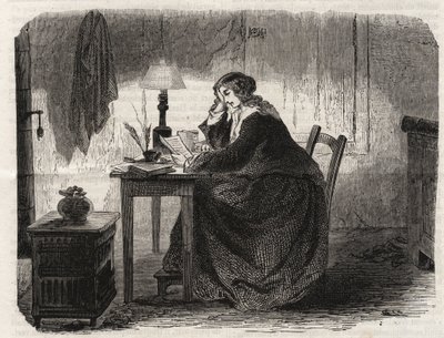 Portret Sophie Germain (1776-1831) francuskiej matematyki (Portret Marie-Sophie Germain francuskiej matematyki, fizyki i filozofki) - rycina 1860 - autorstwa Unknown artist