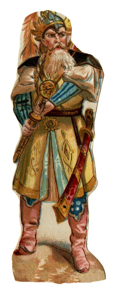 Portret Tamerlana (1336-1405) (lub Timur Lang, „Timur chromy””). Chromolitografia, koniec XIX wieku. autorstwa Unknown artist