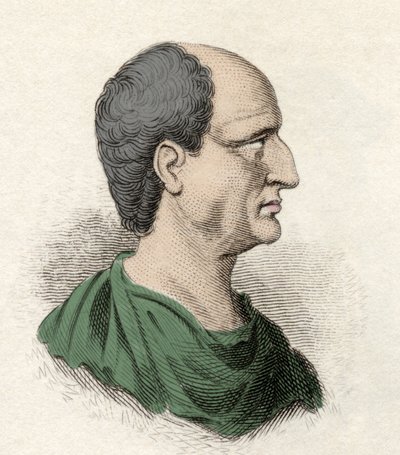 Portret Temistoklesa (grecki Temistokles), męża stanu i ateńskiego generała (525-460 pne). Rycina XIX wieku. autorstwa Unknown artist