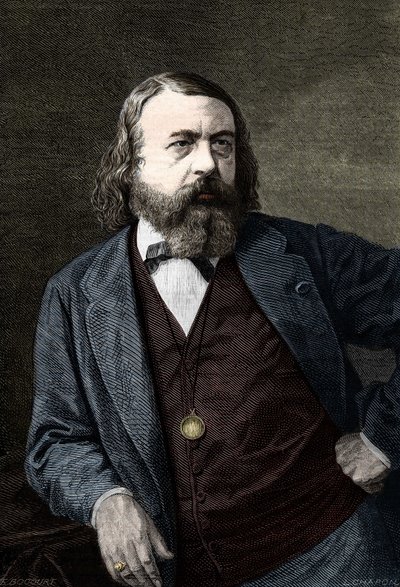 Portret Teofila Gautiera (1811-1872), francuskiego pisarza. autorstwa Unknown artist