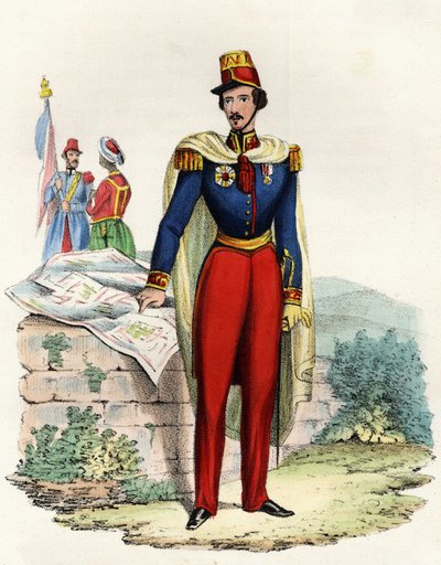 Portret Thomasa Roberta Bugeauda (1784-1849), księcia Isly, marszałka Francji. W „”Storia d
