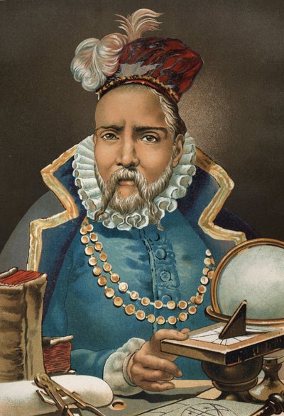 Portret Tycho Brahe. Duński astronom i astrolog (obecnie Szwecja) autorstwa Unknown artist