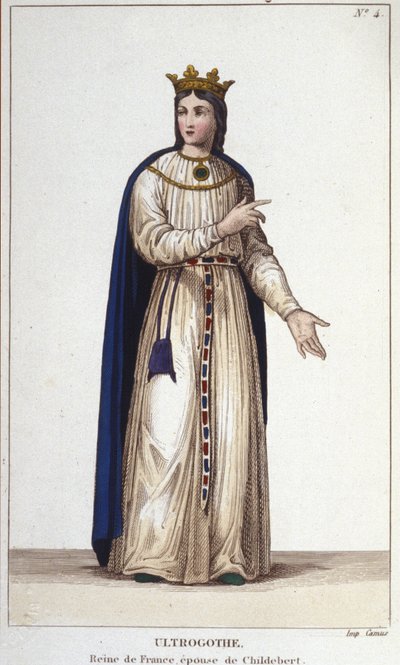 Portret królowej Francji Ultrogothe i żony Childeberta 1. autorstwa Unknown artist