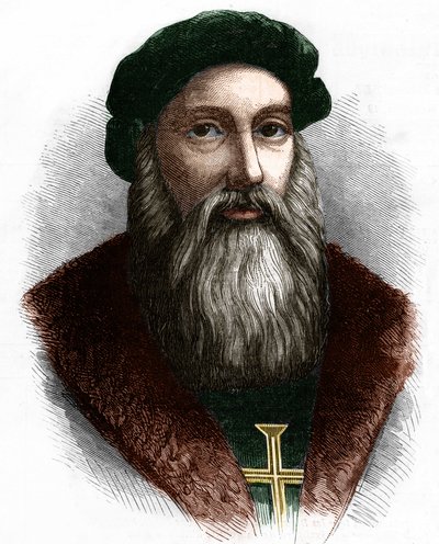Portret Vasco de Gamy (1469-1524) portugalskiego nawigatora. autorstwa Unknown artist