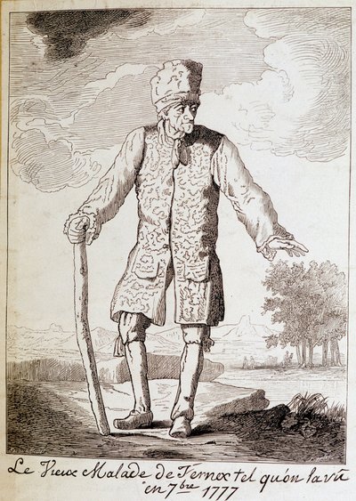 Portret Woltera (1694-1778), francuskiego pisarza i filozofa, w podeszłym wieku. autorstwa Unknown artist