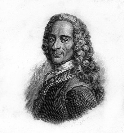 Portret Woltera, rycina z XIX wieku autorstwa Unknown artist