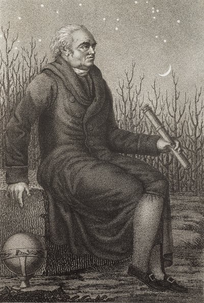 Portret Williama Herschela (1738-1822) brytyjskiego astronoma urodzonego w Niemczech - autorstwa Unknown artist