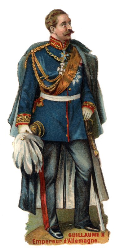 Portret cesarza Wilhelma II Niemiec (1859-1941). Późna chromolitografia XIX wieku. Prywatna kolekcja autorstwa Unknown artist