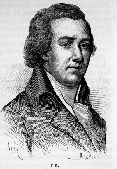 Portret Williama Pitta Młodego (1759-1806), byłego brytyjskiego ministra. autorstwa Unknown artist
