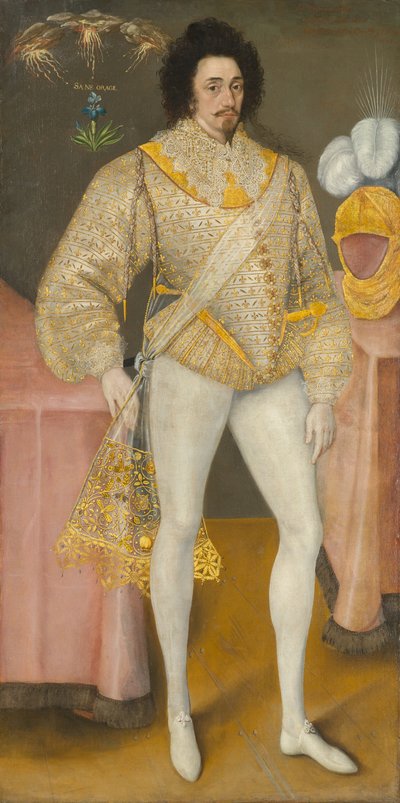 Portret mężczyzny, prawdopodobnie Sir Edward Stafford (1552-1605), ok. 1590 (olej na płótnie) autorstwa Unknown artist