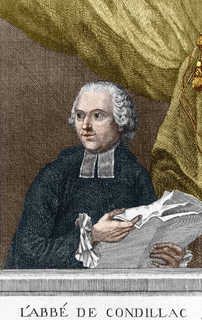 Portret opactwa Etienne Bonnot de Condillac (1715-1780) francuskiego filozofa autorstwa Unknown artist