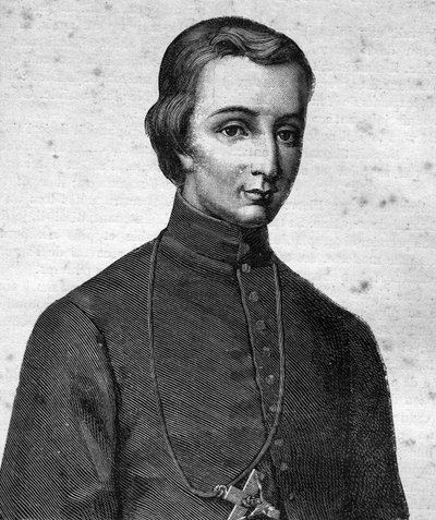 Portret „” Błogosławionego Pierre-Louis-Marie Chanel, Marist, pierwszego męczennika Oceanii (1803 - 1841) - w „” Les Contemporains””, b.d. koniec XIX wieku. autorstwa Unknown artist