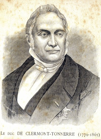 Portret księcia Clermont - Thunder (1779 - 1865) - w „Les Contemporains””, b.d. koniec XIX wieku. autorstwa Unknown artist