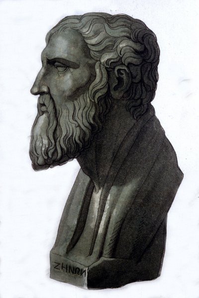 Portret greckiego filozofa Zenona z Elei (495 pne - 430 pne). autorstwa Unknown artist
