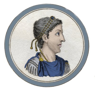 Portret cesarza rzymskiego Flawiusza Honoriusza (384-423). autorstwa Unknown artist