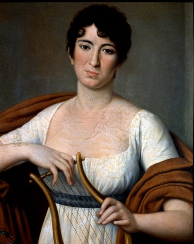 Portret hiszpańskiej piosenkarki Isabelle Colbran (1785-1845) Anonimowy obraz z XIX wieku. Bolonia, Civico Museo Biblioteca Musicale autorstwa Unknown artist