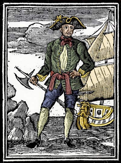 Portret pirata Edwarda Anglii (?-1720). autorstwa Unknown artist