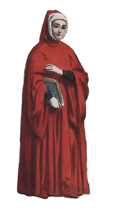 Portret poety Francesco Petraca dit Petrarque (1304-1374) - Portret poety Francesco Petrarki zwanego Petrarka (1304-1374) - grawerunek z „Zwyczajów i zwyczajów wszystkich narodów wszechświata”. To jest historia rządu, praw, milicji autorstwa Unknown artist