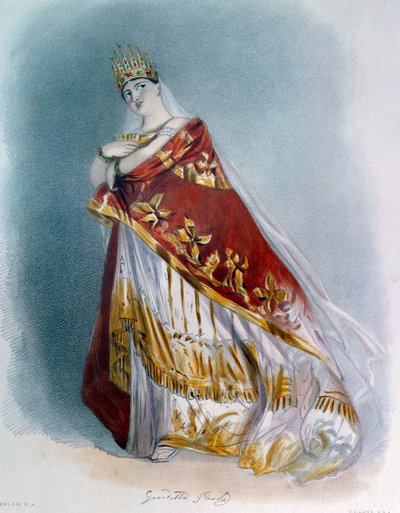 Portret śpiewaczki sopranowej Giuditta Pasta (1797-1865) w stroju operowym. 1837 Paryż, biblioteka Opery autorstwa Unknown artist