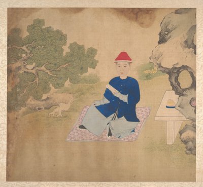 Portrety członków rodziny, połowa XIX wieku (album z dziewiętnastoma liśćmi; tusz i kolor na jedwabiu) autorstwa Unknown Artist