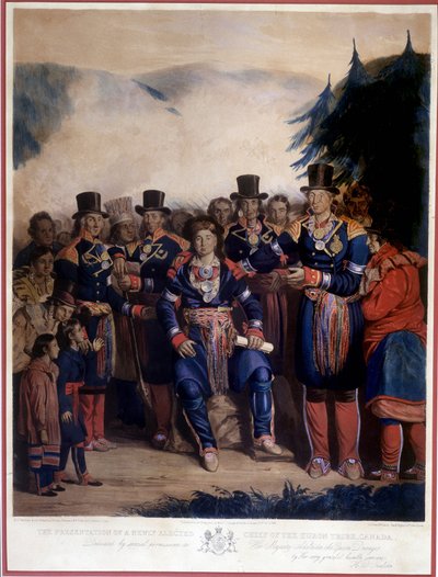 Prezentacja nowo wybranego plemienia Huron autorstwa Unknown artist