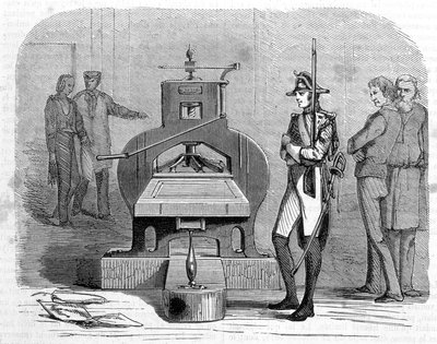 Druk drukarski w 1818 roku. autorstwa Unknown artist