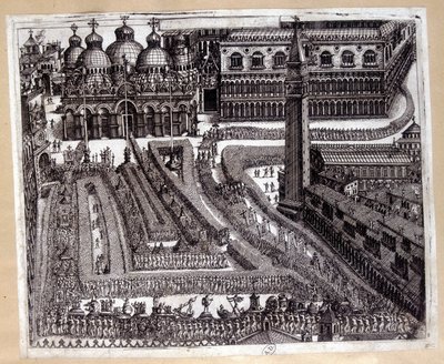 Procesja w Wenecji w XVII wieku autorstwa Unknown artist