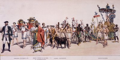 Procesja żniwiarzy i rydwan Bachusa (Bacco) - w „Oficjalnym albumie festiwalu winiarzy” autorstwa Unknown artist