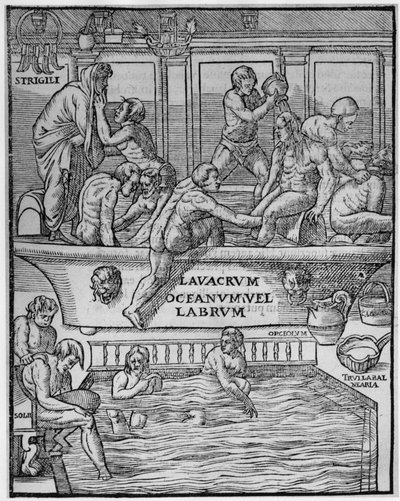 Łaźnie publiczne – w „Jerome Mercury” Arte Gymanastica autorstwa Unknown artist