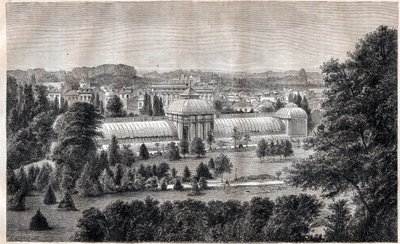 Ogród publiczny w Bordeaux - Jardin public - Bordeaux - grawer około 1867 autorstwa Unknown artist