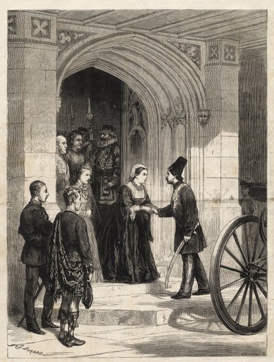 Królowa Wiktoria odbierająca szacha perskiego (Naser al-Din Shah Qajar - Nassereddin Shah Qajar) (Nasser al-Din lub Nassereddin Shah, Nassereddin Shah lub Nasir al Din) (1831-1896) w Sovereign