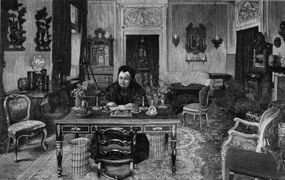 Królowa Anglii Wiktoria w Villa Palmieri we Florencji w 1893 roku. autorstwa Unknown artist