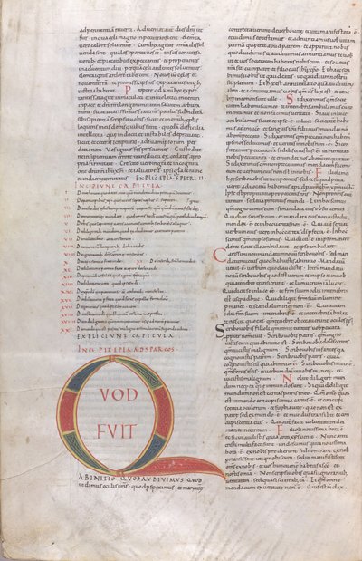 Quod fuit ab initio, Iluminowany inicjał autorstwa Unknown artist