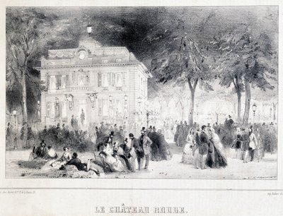 Recepcja przed czerwonym zamkiem. autorstwa Unknown artist