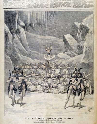 Reprezentacja w Teatrze Porte Saint Martin „Podróży na Księżycu” – w „Le Petite Journal” od 09.04.1892 autorstwa Unknown artist