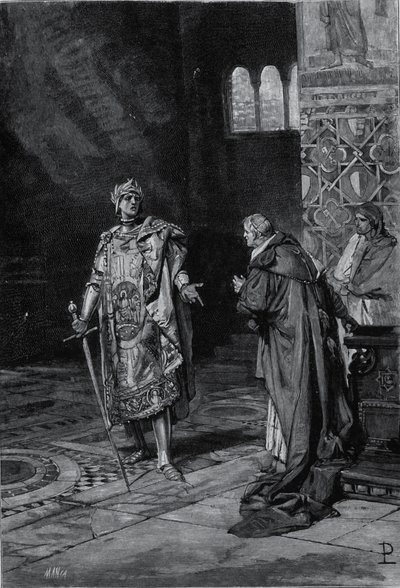 Reprezentacja Cola di Rienzo (1314-1354), trybuna ludu rzymskiego. Ilustracja końca XIX wieku autorstwa Unknown artist