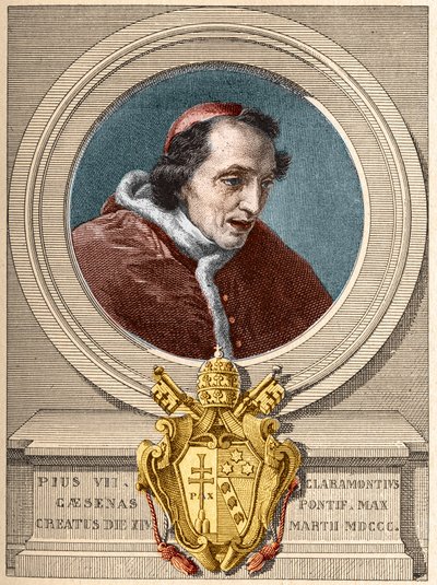 Reprezentacja papieża Piusa VII (Pius lub Pio) (1800-1823). autorstwa Unknown artist