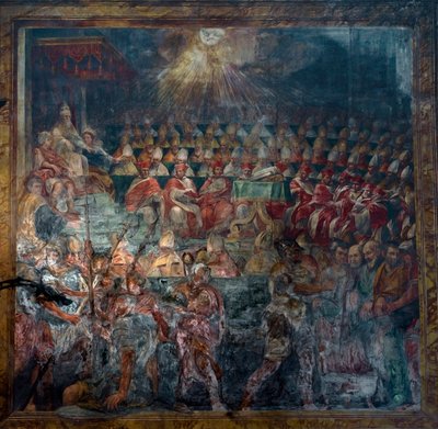 Reprezentacja Pierwszego Soboru Nicejskiego, Pierwszego Soboru Ekumenicznego, w 325 r autorstwa Unknown artist