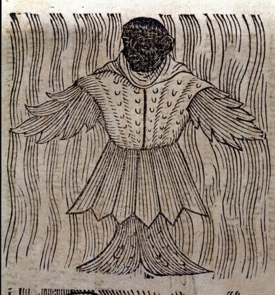 Przedstawienie morskiego mnicha, wyimaginowanej ryby i morskiego potwora. Rycina z „Prodigiorum ac ostentorum chronicon” Konrada Lycostenesa (Konrad Wolffhart autorstwa Unknown artist