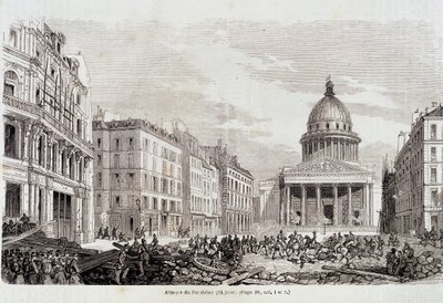 Rewolucja 1848 r.: Atak na Panteon 24 czerwca 1848 r. – we „Współczesnej historii popularnej” autorstwa Unknown artist