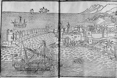 Rodos - w „”Les Saintes Peregrinations”” Bernarda de Breydenbach autorstwa Unknown artist