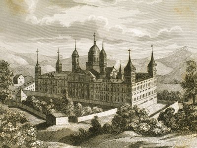 Królewski Klasztor San Lorenzo de El Escorial, prowincja Madryt, Hiszpania autorstwa Unknown