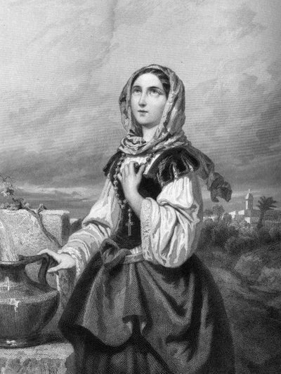 ŚWIĘTA RÓŻA Z LIMY Panny (1586-1617) w „Świętych Niewiastach””.1852 autorstwa Unknown artist