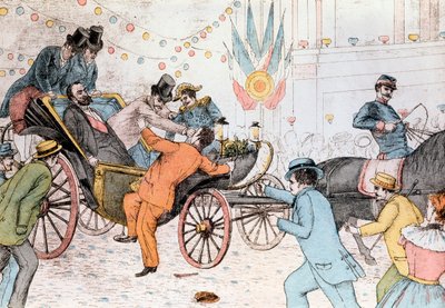 Sadi Carnot zamordowany przez Sante Jeronimo Caserio, włoskiego anarchistę, 25 czerwca 1894 (rycina) autorstwa Unknown artist