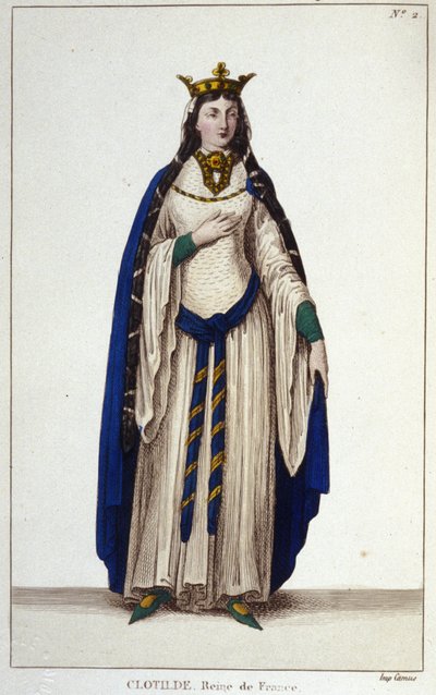 Św. Klotylda, królowa franków (w. 475-545), żona Clovis 1. autorstwa Unknown artist